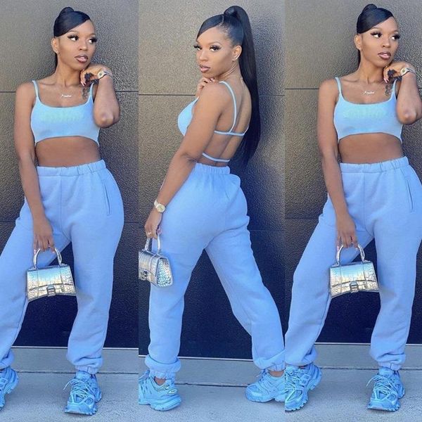 women's pants & capris classic style women set fitness 2 pieces backless tank and long pant suit female casual two streetwear outfits, Black;white
women's pants & capris classic style women set fitness 2 pieces backless tank and long pant suit female casual two streetwear outfits, Black;white