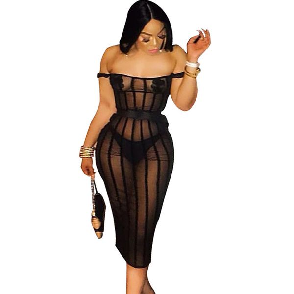 off the shoulder bodycon dresses women summer black transparent mesh see through dress fashion elegant club party dress, Black;white
off the shoulder bodycon dresses women summer black transparent mesh see through dress fashion elegant club party dress, Black;white