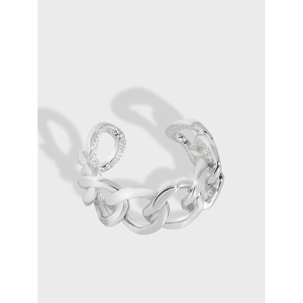 cluster rings s925 sterling silver open ring  hollow chain for women bridal wedding engagement jewelry large opening antique, Golden;silver
cluster rings s925 sterling silver open ring  hollow chain for women bridal wedding engagement jewelry large opening antique, Golden;silver