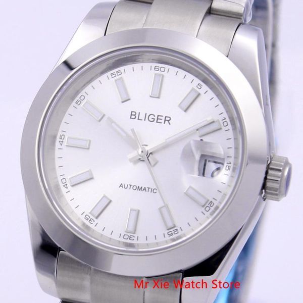 bliger 40mm automatic mechanical watch men luxury calendar luminous waterproof sapphire glass stainless steel case men's wristwatches, Slivery;brown
bliger 40mm automatic mechanical watch men luxury calendar luminous waterproof sapphire glass stainless steel case men's wristwatches, Slivery;brown