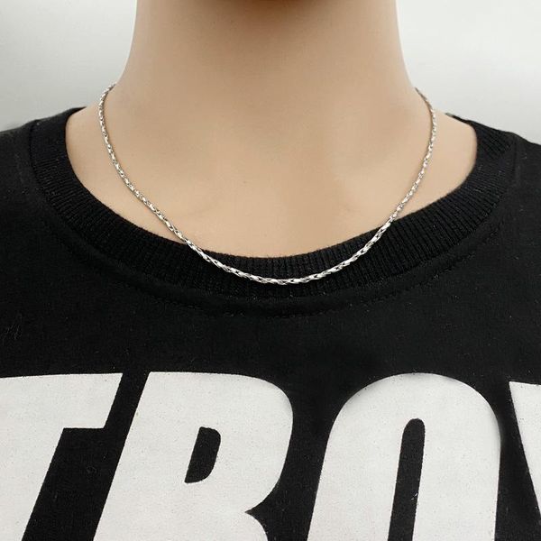 titanium steel torsion hammer square chain necklace stainless accessories sweater chains, Silver
titanium steel torsion hammer square chain necklace stainless accessories sweater chains, Silver