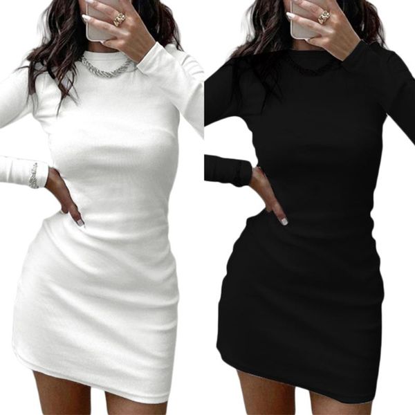 casual dresses women autumn sheath dress adults solid color long sleeve round neck, Black;gray
casual dresses women autumn sheath dress adults solid color long sleeve round neck, Black;gray