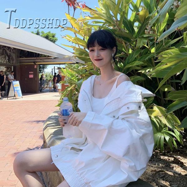 women's jackets 2021 ins vacation sunscreen women coat white color loose autumn female outwear, Black;brown
women's jackets 2021 ins vacation sunscreen women coat white color loose autumn female outwear, Black;brown