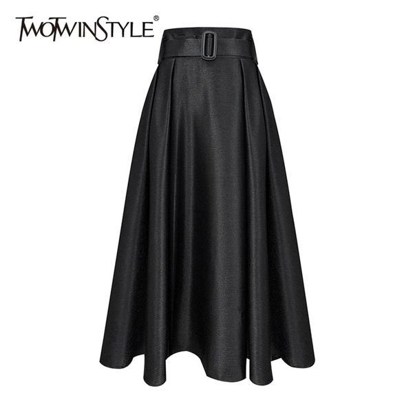 black minimalist skirt for women high waist sashes ruched midi skirts female fashion clothing stylish 210521
black minimalist skirt for women high waist sashes ruched midi skirts female fashion clothing stylish 210521