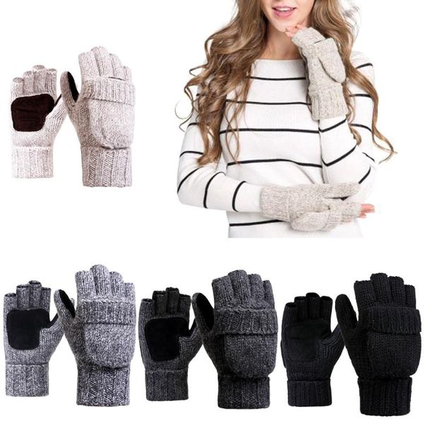 cycling gloves brand wool thermal insulation fingerless winter warm knitted convertible mittens flap cover, Black
cycling gloves brand wool thermal insulation fingerless winter warm knitted convertible mittens flap cover, Black