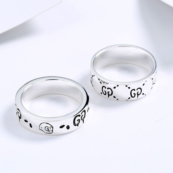 double g925 ring skeleton head male and female couple pair ghost series fine jewelry sale, Silver
double g925 ring skeleton head male and female couple pair ghost series fine jewelry sale, Silver