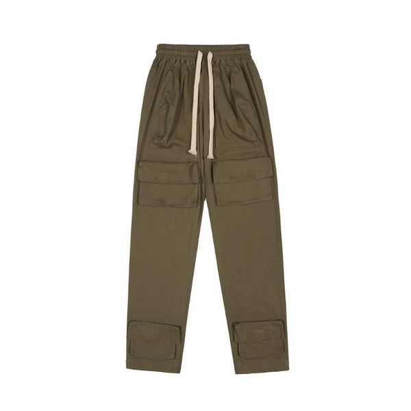 men's pants solid color multi-pocket overalls high street loose straight-leg drawstring casual, Black
men's pants solid color multi-pocket overalls high street loose straight-leg drawstring casual, Black