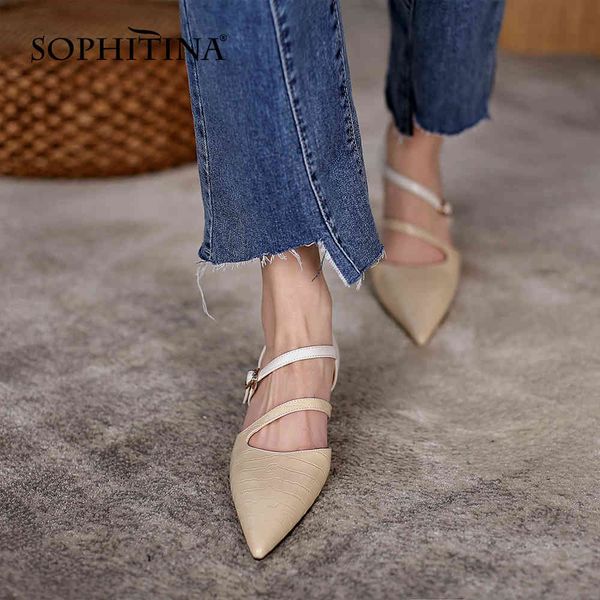 sophitina round heels pumps shoes women mature style genuine leather medium narrow band dress elegant summer pointed toe fo53 210513, Black
sophitina round heels pumps shoes women mature style genuine leather medium narrow band dress elegant summer pointed toe fo53 210513, Black
