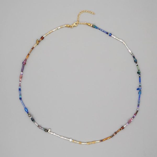chokers minar bohemian multicolour beaded necklace for women girls handmade knit bead creative accessories gifts, Golden;silver
chokers minar bohemian multicolour beaded necklace for women girls handmade knit bead creative accessories gifts, Golden;silver