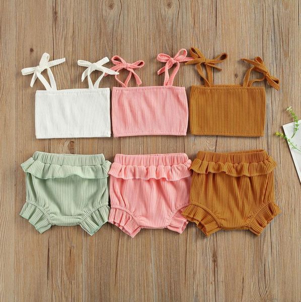 clothing sets summer born baby girls sweet clothes sling sleeveless tank ruffle short bottom outfits baby's, White
clothing sets summer born baby girls sweet clothes sling sleeveless tank ruffle short bottom outfits baby's, White