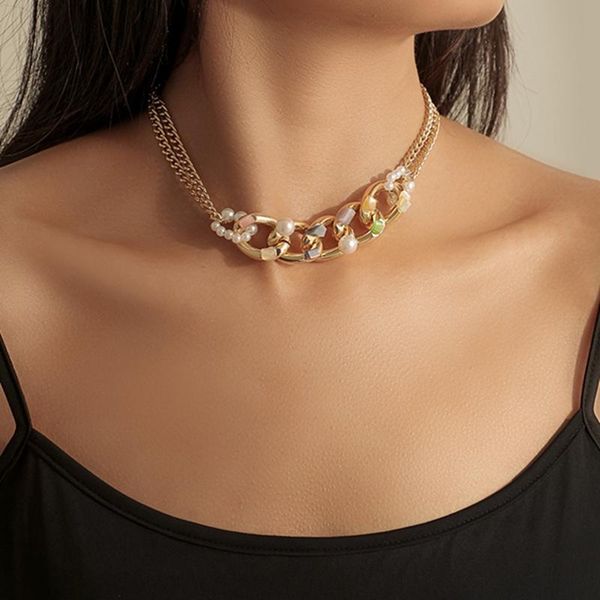 chains 2021 all-match fashion design short chain personality crushed stone aluminum pearl necklace neck girl gifts, Silver
chains 2021 all-match fashion design short chain personality crushed stone aluminum pearl necklace neck girl gifts, Silver