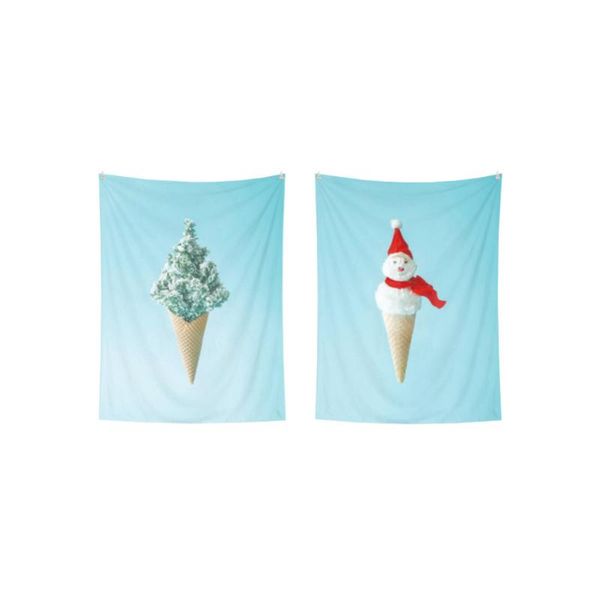tapestries 2pcs christmas tapestry wall hanging decor 3d ice creame shaped snowman tapiz pared for room decorcation #4
tapestries 2pcs christmas tapestry wall hanging decor 3d ice creame shaped snowman tapiz pared for room decorcation #4