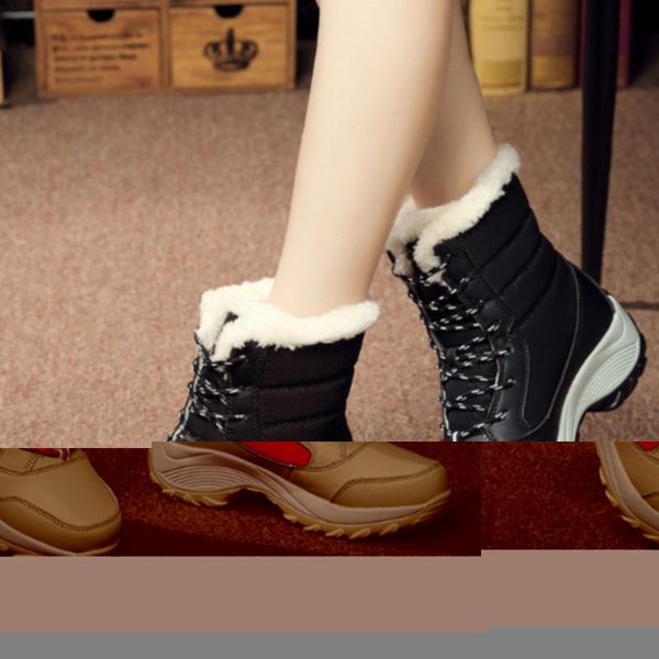 boots women waterproof winter shoes snow platform keep warm ankle with thick fur heels botas mujer 2021, Black
boots women waterproof winter shoes snow platform keep warm ankle with thick fur heels botas mujer 2021, Black