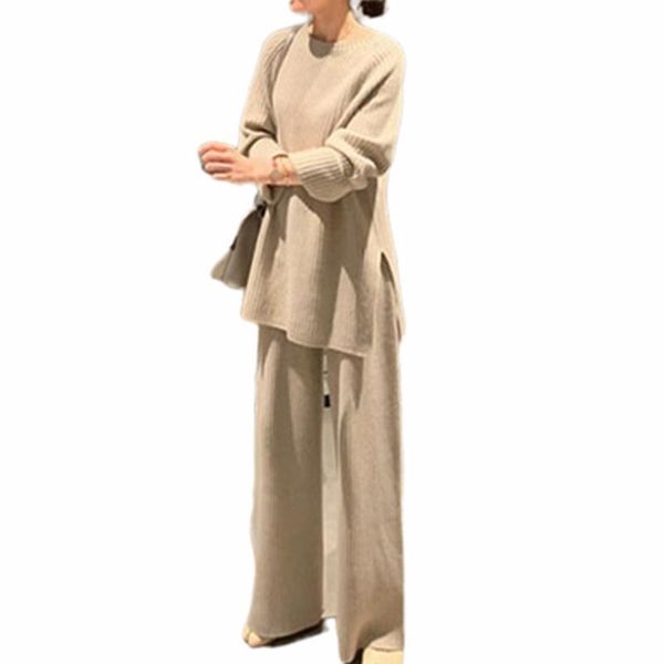 women's two piece pants 2 set women knitted suit 2021 autumn high fashion warm loose two-piece female, White
women's two piece pants 2 set women knitted suit 2021 autumn high fashion warm loose two-piece female, White