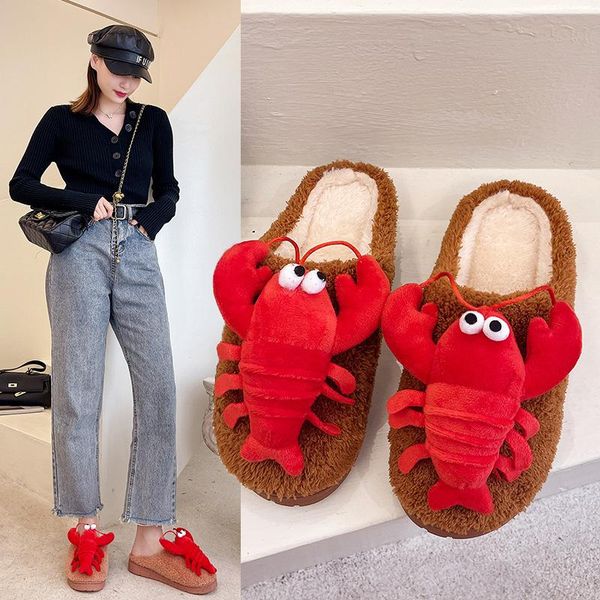 slippers female cartoon crayfish plush warm cotton shoes autumn winter 2021 fashion cute non-slip bedroom, Black
slippers female cartoon crayfish plush warm cotton shoes autumn winter 2021 fashion cute non-slip bedroom, Black