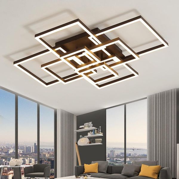 ceiling lights modern led chandelier with remote control acrylic for living room bedroom home fixtures