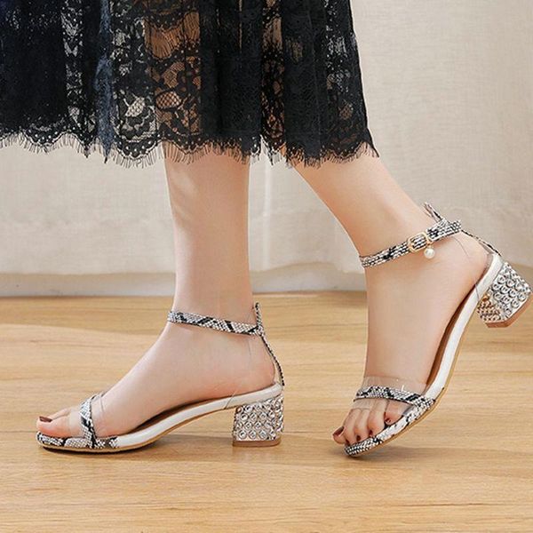 women snake print sandals open toe ankle strap pumps transparent jelly all match pvc shoes size 32-43, Black
women snake print sandals open toe ankle strap pumps transparent jelly all match pvc shoes size 32-43, Black