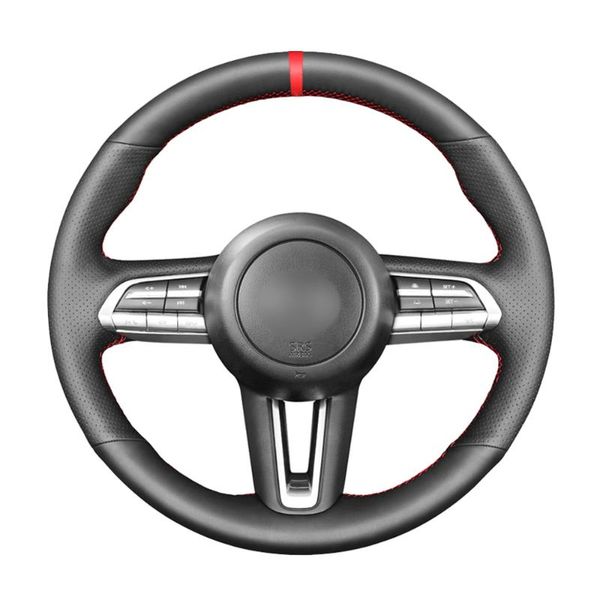 steering wheel covers black pu faux leather red marker diy hand stitched car cover for 3 axela 2021 cx-30 mx-30
steering wheel covers black pu faux leather red marker diy hand stitched car cover for 3 axela 2021 cx-30 mx-30