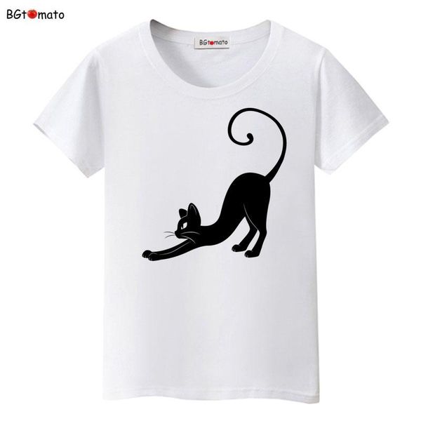 women's t-shirt 2021 gentle and graceful black cat t-shirts for women summer cool trend good quality brand tees casual shirts, White
women's t-shirt 2021 gentle and graceful black cat t-shirts for women summer cool trend good quality brand tees casual shirts, White