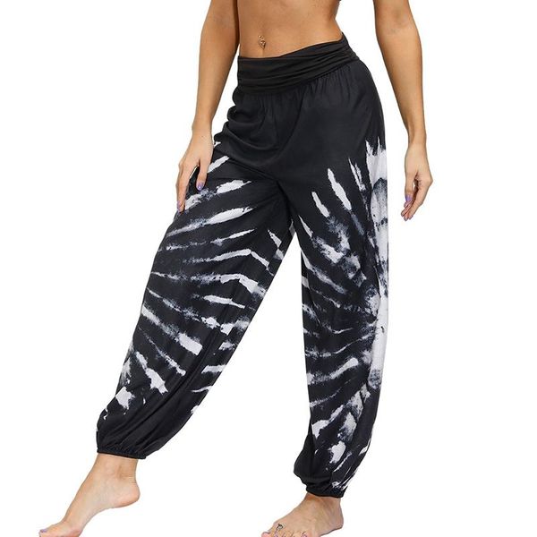 women loose casual pants sports bohemian tie-dye digital printing long women's & capris, Black;white
women loose casual pants sports bohemian tie-dye digital printing long women's & capris, Black;white