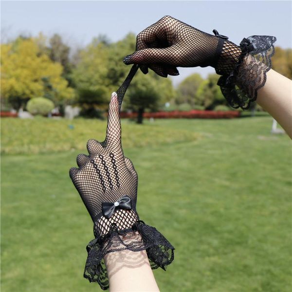 five fingers gloves lace hollow out sunscreen glove women ceremony etiquette black white mesh mittens summer thin breathable soft elast, Blue;gray
five fingers gloves lace hollow out sunscreen glove women ceremony etiquette black white mesh mittens summer thin breathable soft elast, Blue;gray