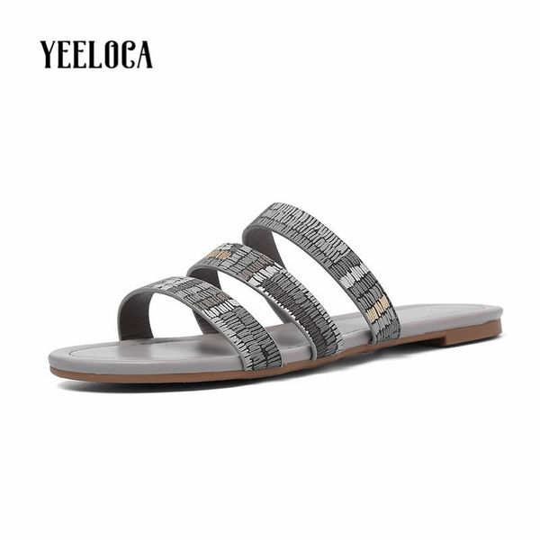 slippers yeeloca 2021 women summer fashion outside flat with slides bling gingham casual open toe round woman shoes, Black
slippers yeeloca 2021 women summer fashion outside flat with slides bling gingham casual open toe round woman shoes, Black