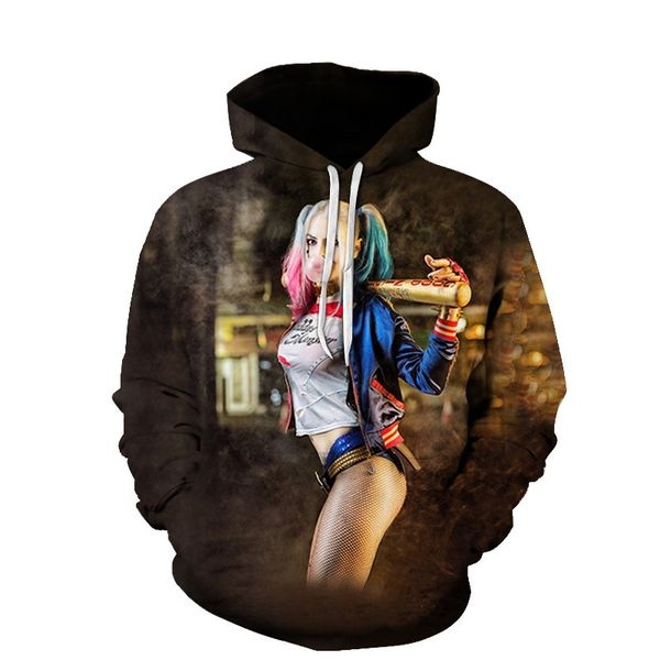 spring and autumn cartoon animation halle quinn 3d digital printing loose hoodie sweater, Black
spring and autumn cartoon animation halle quinn 3d digital printing loose hoodie sweater, Black