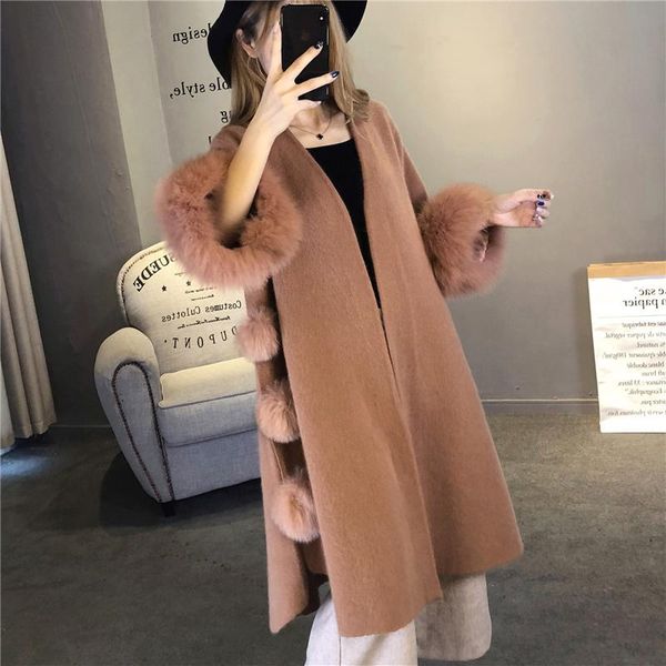women's sweaters real fur women mink cashmere cardigan casual style loose cape warm wool cardigans lady outwear, White;black
women's sweaters real fur women mink cashmere cardigan casual style loose cape warm wool cardigans lady outwear, White;black