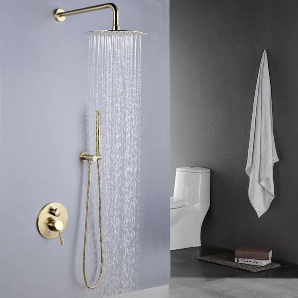 bathroom shower faucet set in wall brushed gold & cold concealed rainfall with hand head mixer sets
bathroom shower faucet set in wall brushed gold & cold concealed rainfall with hand head mixer sets