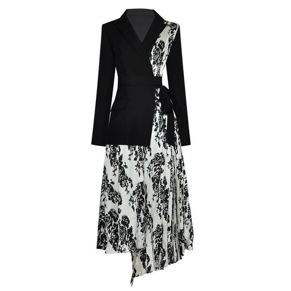 casual dresses color-block floral print pleated patchwork sash belt blazer dress women's office wear outfits wrap irregular long, Black;gray
casual dresses color-block floral print pleated patchwork sash belt blazer dress women's office wear outfits wrap irregular long, Black;gray