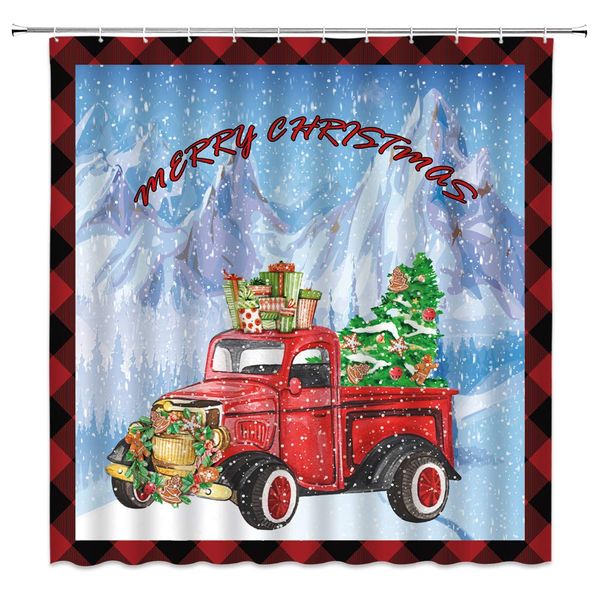 christmas shower curtain retro red truck xmas tree winter snow snowflake mountain rustic buffalo plaid creative home bathroom
christmas shower curtain retro red truck xmas tree winter snow snowflake mountain rustic buffalo plaid creative home bathroom