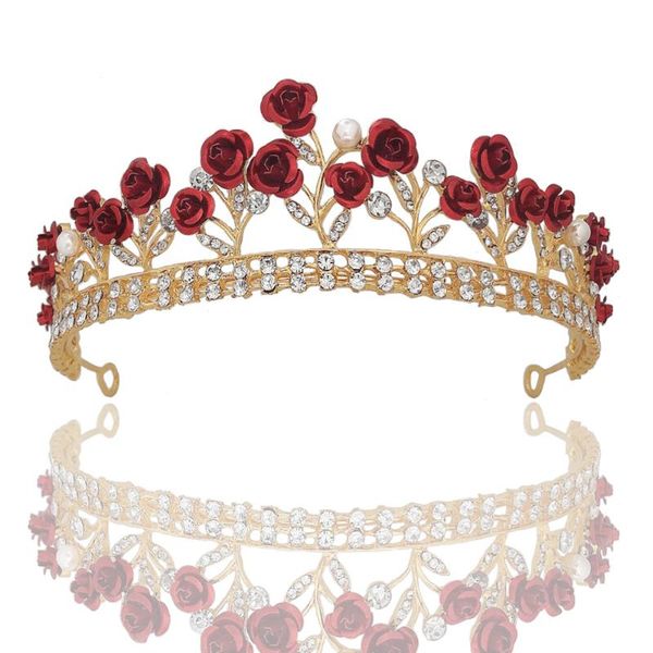 hair clips & barrettes 2021 luxury red rose flower ornament crystal jewelry crown headdress korean wedding accessories bridal, Golden;silver
hair clips & barrettes 2021 luxury red rose flower ornament crystal jewelry crown headdress korean wedding accessories bridal, Golden;silver