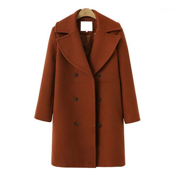 women overcoat lapel woolen coat ladies warm outwear jacket elegant fashion baggy long solid double breasted winter, Black
women overcoat lapel woolen coat ladies warm outwear jacket elegant fashion baggy long solid double breasted winter, Black