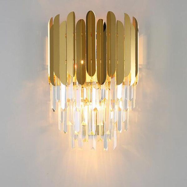 wall lamp modern crystal luxury golden stainless steel lighting fixtures bed living room lamps
wall lamp modern crystal luxury golden stainless steel lighting fixtures bed living room lamps