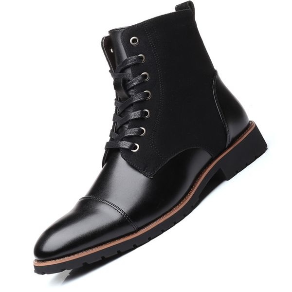 men boots winter business work shoes for men waterproof warm snow boots high lace up male chelsea boots cotton shoes, Black
men boots winter business work shoes for men waterproof warm snow boots high lace up male chelsea boots cotton shoes, Black