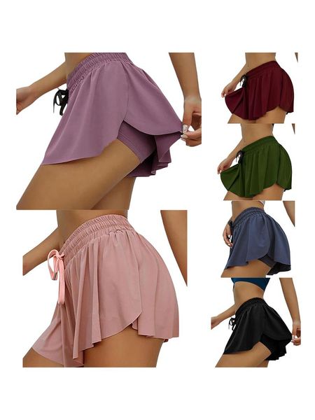 women's shorts women simple style sports skort, female solid color casual elastic high waist oversize skirt with built-in slip shorts,, White;black
women's shorts women simple style sports skort, female solid color casual elastic high waist oversize skirt with built-in slip shorts,, White;black