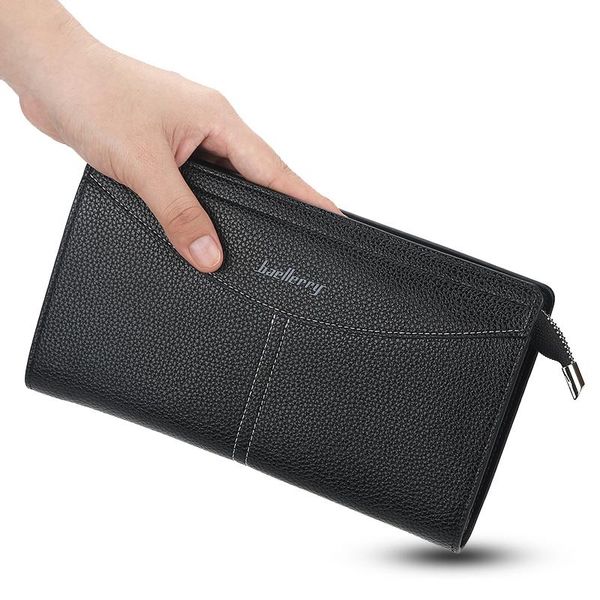 wallets 2021 baellerry men large capacity long style male purse card holder zipper leather clutch wallet for, Red;black 
wallets 2021 baellerry men large capacity long style male purse card holder zipper leather clutch wallet for, Red;black