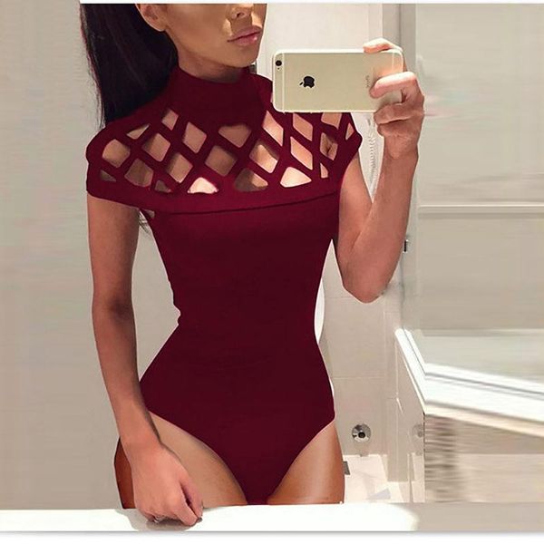 women's jumpsuits & rompers ccibuy bodysuit women hollow out turtleneck caged skinny solid short sleeve bodycon body mujer, Black;white
women's jumpsuits & rompers ccibuy bodysuit women hollow out turtleneck caged skinny solid short sleeve bodycon body mujer, Black;white