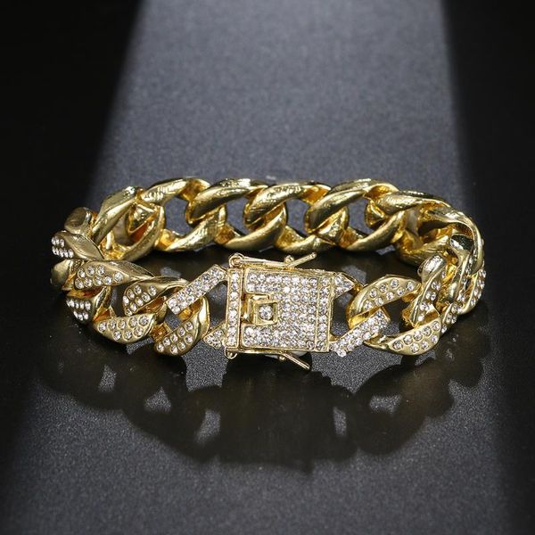 link, chain fascinating miami cuban spiral design cool bracelets gold color hip hop bracelet jewelry mens punk style banquet gift, Black
link, chain fascinating miami cuban spiral design cool bracelets gold color hip hop bracelet jewelry mens punk style banquet gift, Black