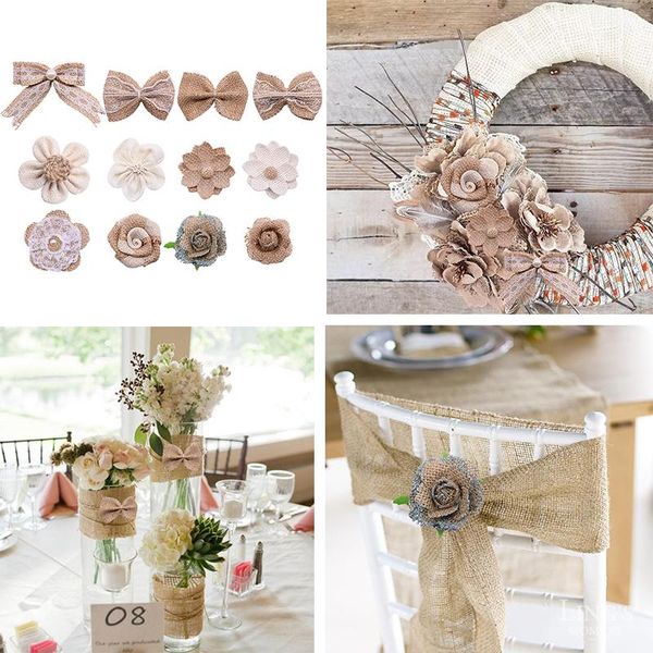 party decoration 5pcs jute flower bow-knot tie diy artificial of hessian burlap wedding easter wreath decor accessories
party decoration 5pcs jute flower bow-knot tie diy artificial of hessian burlap wedding easter wreath decor accessories