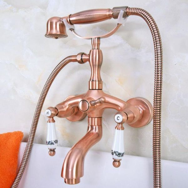 antique red copper brass double ceramic handles wall mounted bathroom clawfoot bathtub tub faucet mixer tap w/hand shower ana313 sets
antique red copper brass double ceramic handles wall mounted bathroom clawfoot bathtub tub faucet mixer tap w/hand shower ana313 sets