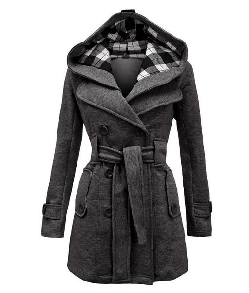 women's jackets autumn winter woollen long sleeve double breasted coat women plaid hooded jacket fashion slim overcoat, Black;brown
women's jackets autumn winter woollen long sleeve double breasted coat women plaid hooded jacket fashion slim overcoat, Black;brown
