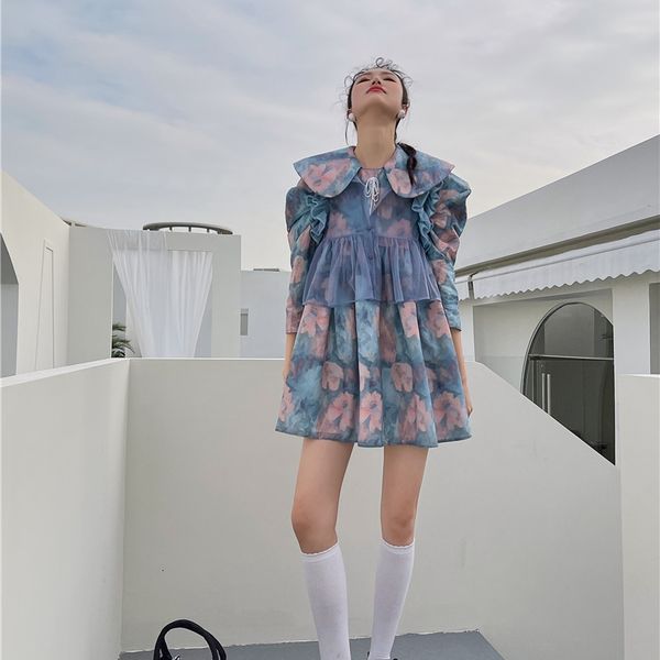 casual dresses oil painting vintage blue spring 2021 fashion women designer peter pan collar 3/4 sleeve lilac babydoll mmwr, Black;gray
casual dresses oil painting vintage blue spring 2021 fashion women designer peter pan collar 3/4 sleeve lilac babydoll mmwr, Black;gray