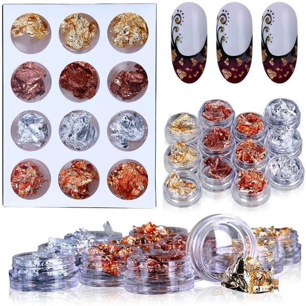 nail art decorations 12 bottles gold silver copper professional manicure 3d diy foil chip natural tip decoration, Silver;gold
nail art decorations 12 bottles gold silver copper professional manicure 3d diy foil chip natural tip decoration, Silver;gold