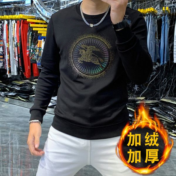 men's casual sweater plush thickened 2021 new youth trend handsome sequin slim fit pullover round neck top, Black
men's casual sweater plush thickened 2021 new youth trend handsome sequin slim fit pullover round neck top, Black