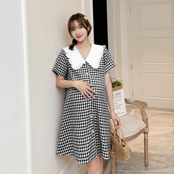 maternity dresses 60815# dress summer cotton short sleeves loose turn down collar pregnant women mom, White
maternity dresses 60815# dress summer cotton short sleeves loose turn down collar pregnant women mom, White