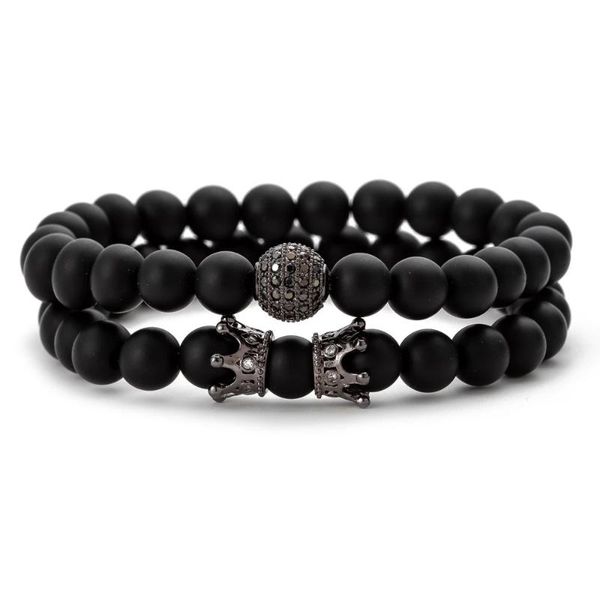 beaded, strands 2021 fashion set lava cz men's bracelet frosted natural stone bead charm and women's jewelry gifts, Black
beaded, strands 2021 fashion set lava cz men's bracelet frosted natural stone bead charm and women's jewelry gifts, Black