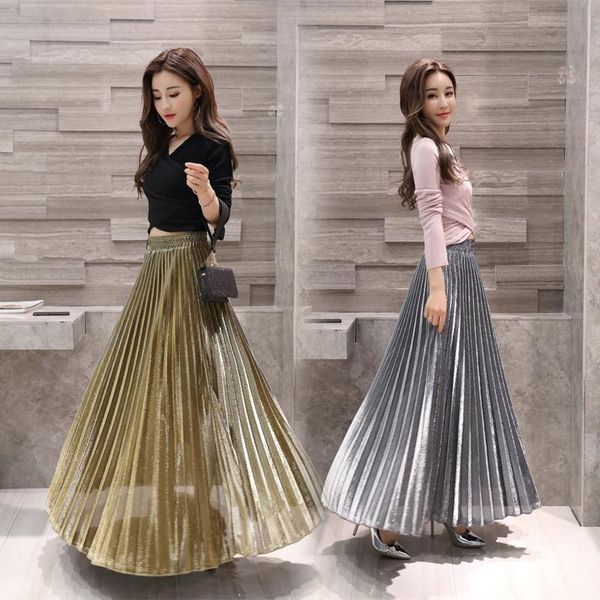 skirts 2021 autumn winter high waisted female long skirt fashion women solid yellow gold pleated casual elastic waist, Black
skirts 2021 autumn winter high waisted female long skirt fashion women solid yellow gold pleated casual elastic waist, Black