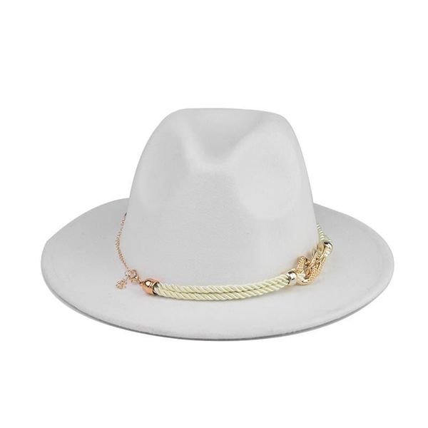 wide brim hats fedora big panama thick gold chain band belt men women winter autumn felted fedoras, Blue;gray
wide brim hats fedora big panama thick gold chain band belt men women winter autumn felted fedoras, Blue;gray