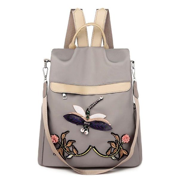 backpack 3d dragonfly embroidered anti-theft ladies nylon student casual outdoor travel bag
backpack 3d dragonfly embroidered anti-theft ladies nylon student casual outdoor travel bag